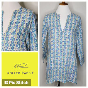 Roller Rabbit Icat Tunic‎ Top Size Small